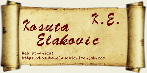 Košuta Elaković vizit kartica